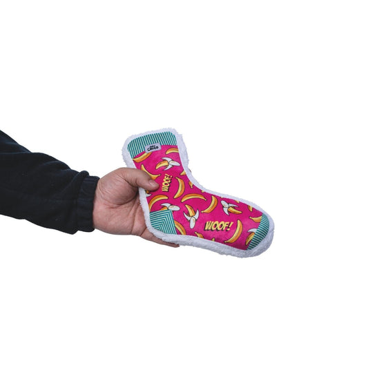 Squeaky Sock Plush Dog Toy – Whimsy Wonders Banana Design - Tampa Home & Garden Store