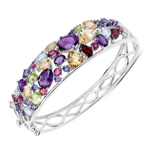 Bracelet 21.17ct multistone sterling silver bangle by Bids.com with gems on Tampa Home & Garden Store