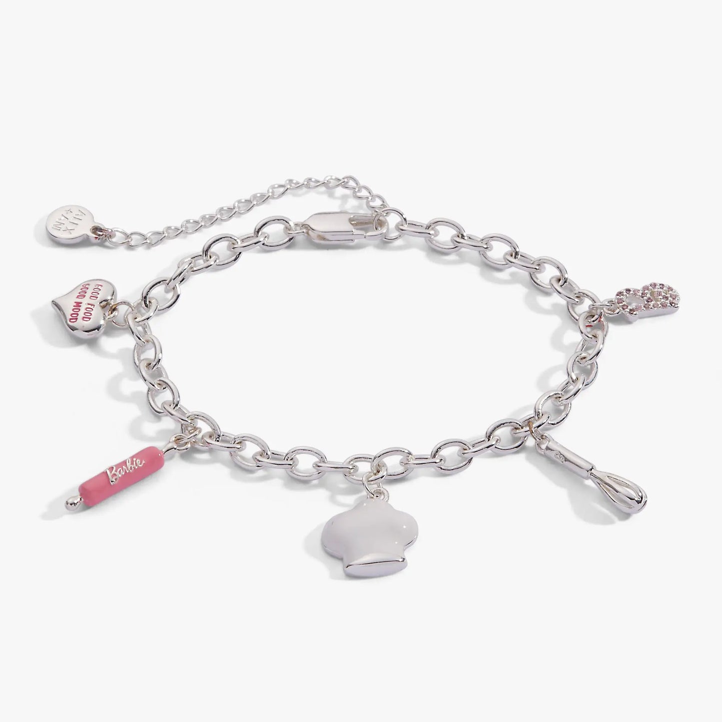 Barbie Chef Charm Bracelet with Pink Rolling Pin