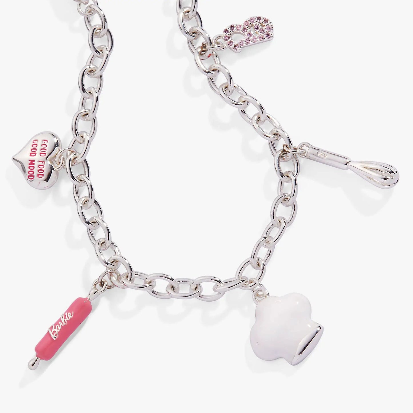 Barbie Chef Charm Bracelet with Pink Rolling Pin