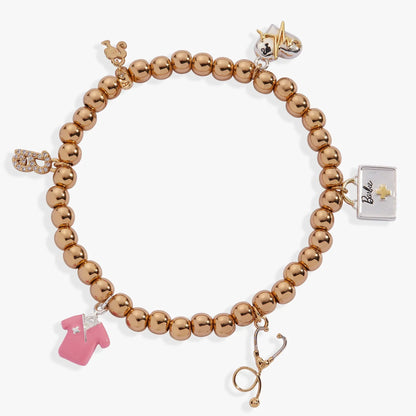 Barbie Medical Stretch Bracelet With B Logo