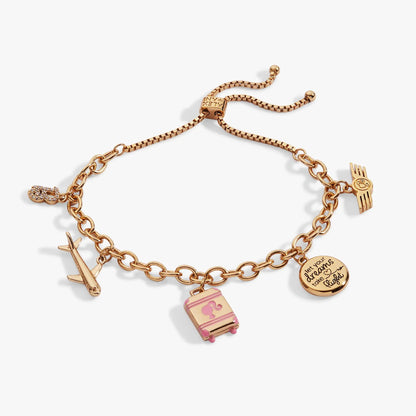 Barbie Travel Bolo Bracelet With Plane Charms