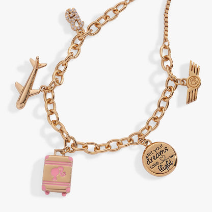 Barbie Travel Bolo Bracelet With Plane Charms