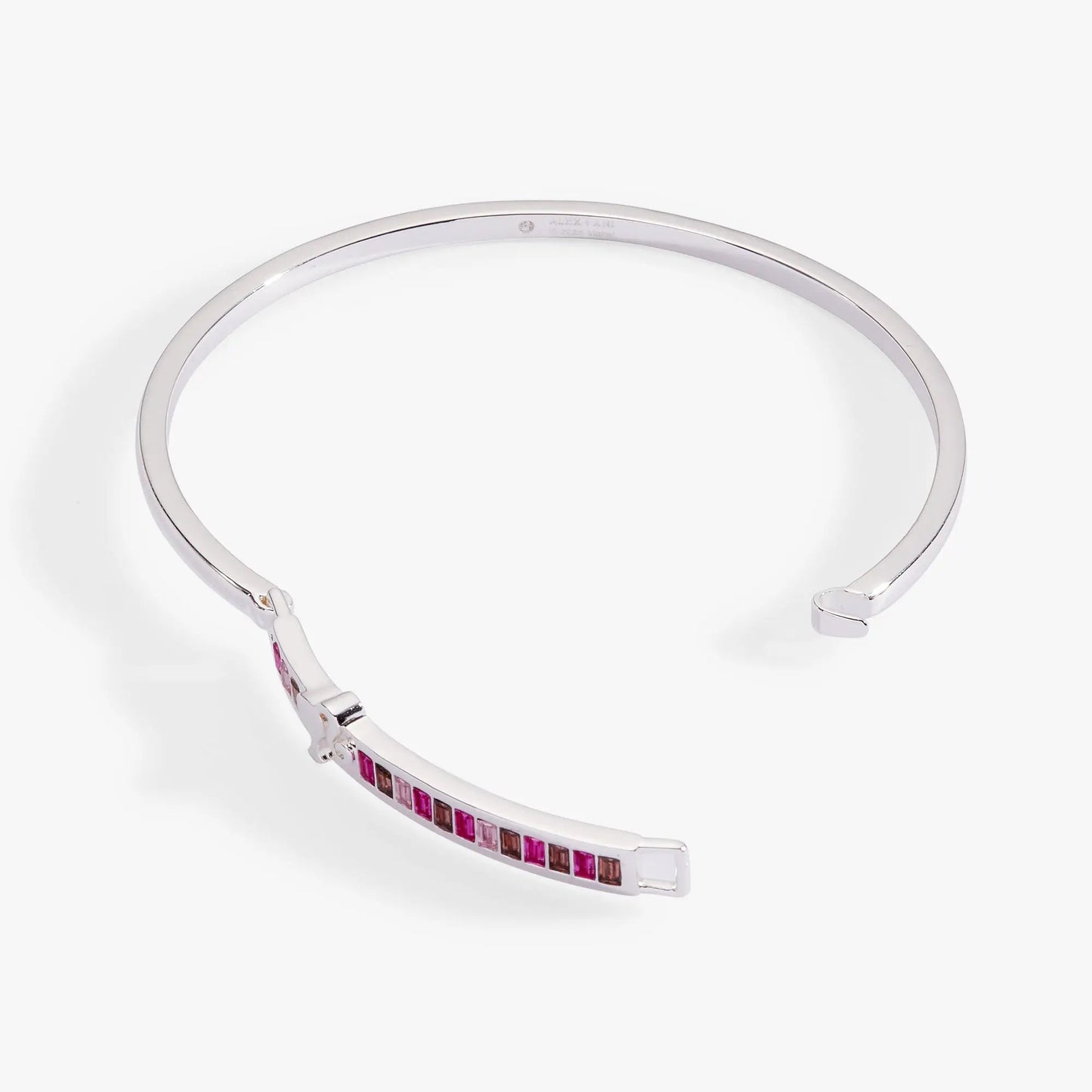 Barbie You Can Be Anything bangle by Alex and Ani, silver-tone cuff with pink crystals on Tampa Home & Garden Store