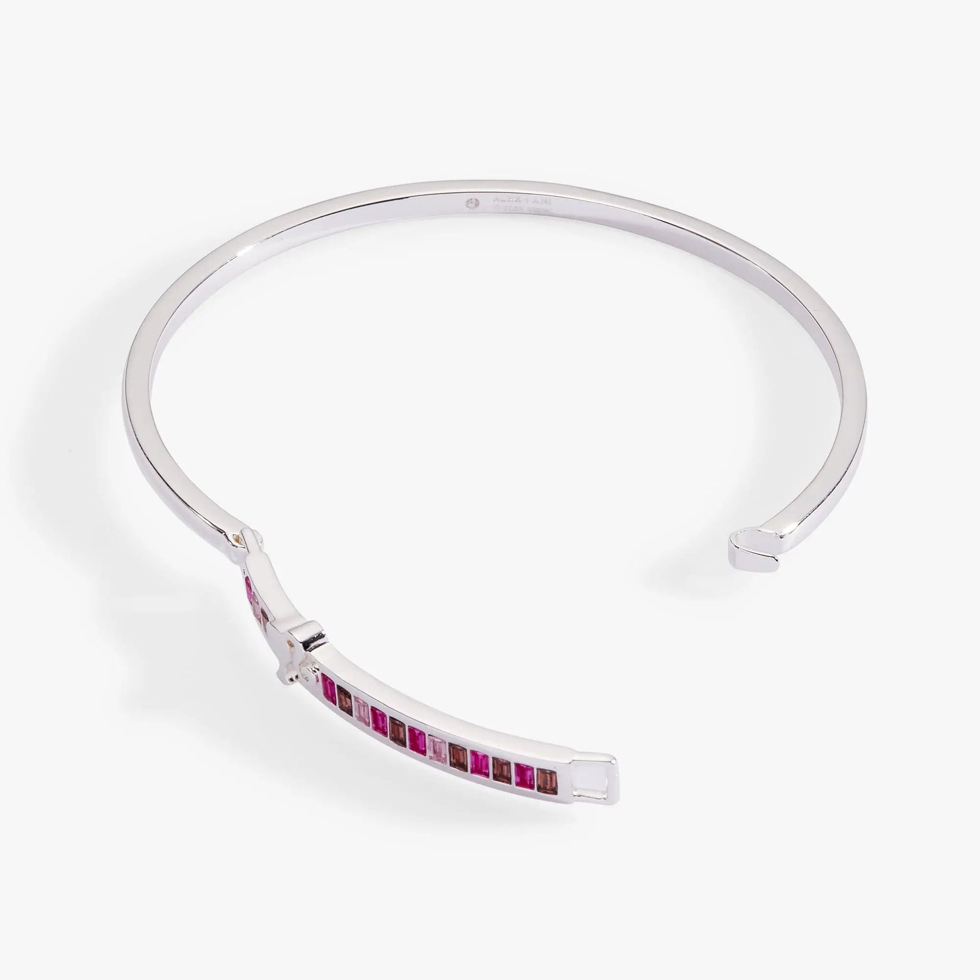 Barbie You Can Be Anything bangle by Alex and Ani, silver-tone cuff with pink crystals on Tampa Home & Garden Store
