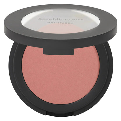 bareMinerals Gen Nude Powder Blush compact in peach-pink, round black case on Tampa Home & Garden Store