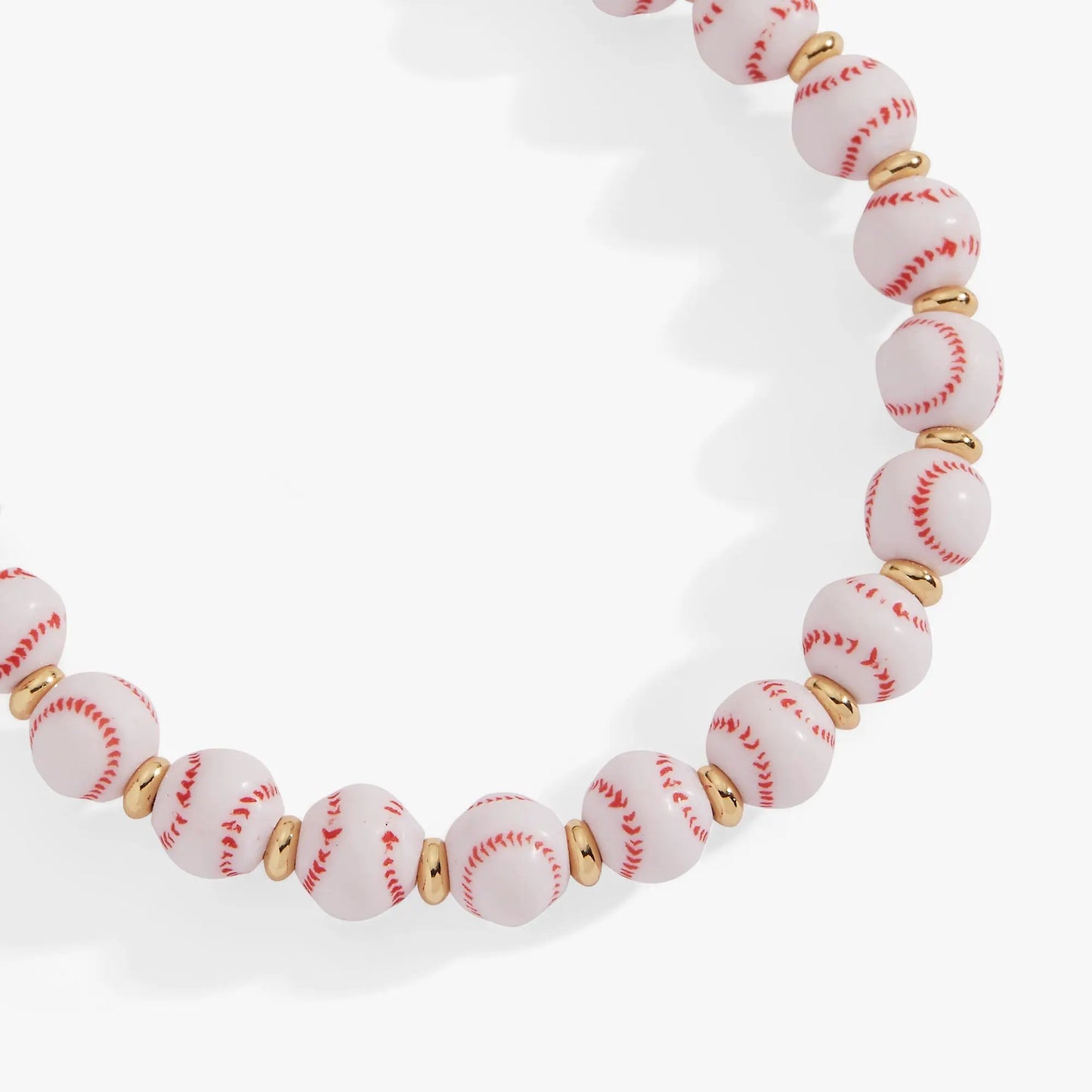 Baseball Beaded Bangle with Expandable Wire