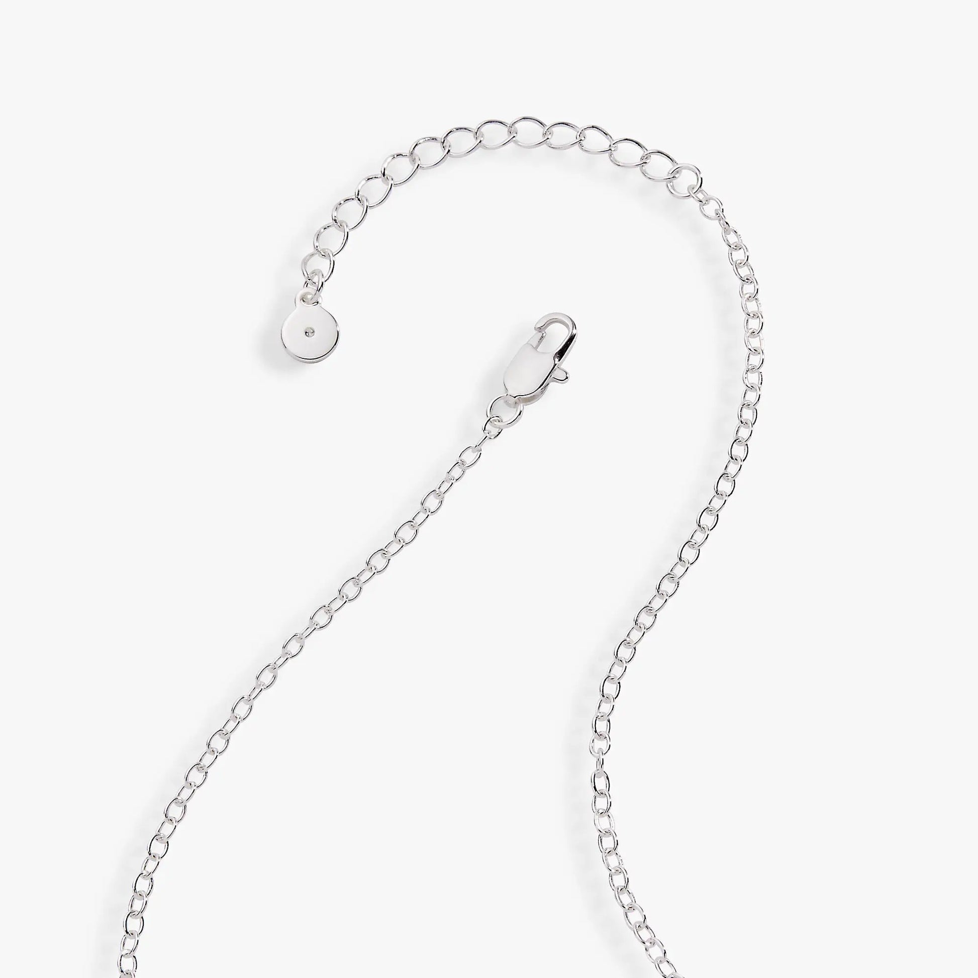 Ballgame Duo Charm Pendant Necklace in silver with round disc charm and adjustable chain on Tampa Home & Garden Store