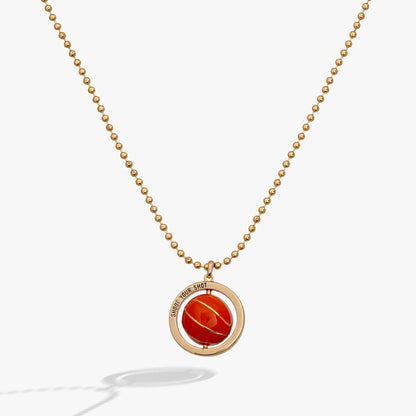 Basketball Spinner Pendant with Enamel Detail