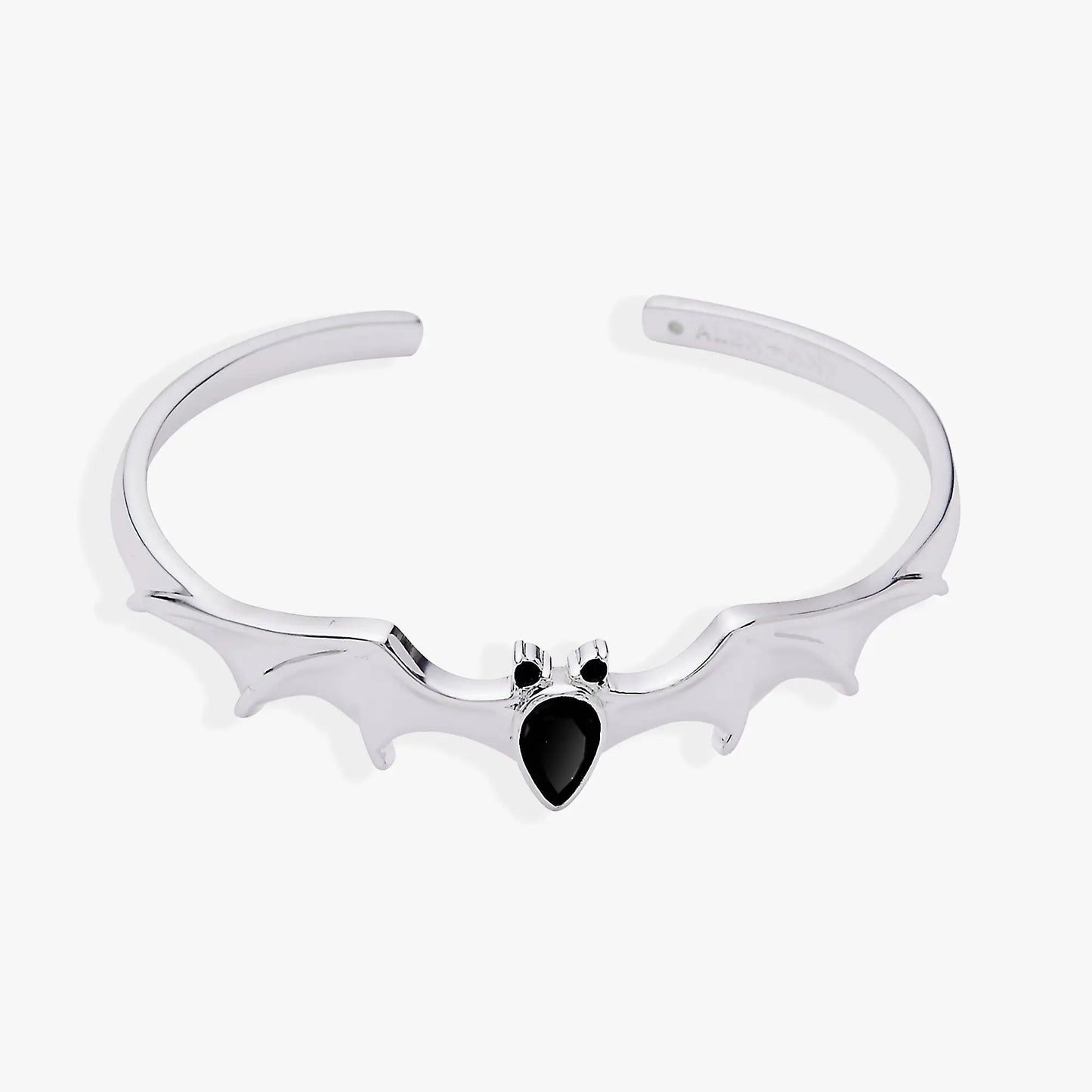 Crystal Bat Cuff bracelet by ALEX AND ANI in silver-tone with black crystal bat centerpiece on Tampa Home & Garden Store