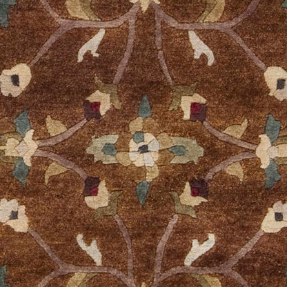Batesburg Wool Area Carpet brown floral pattern Boutique Rugs on Tampa Home & Garden Store