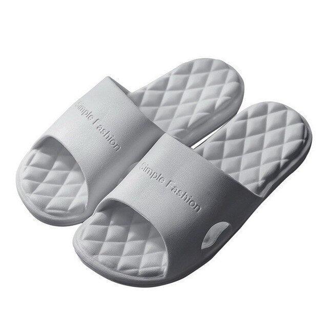 Stevvex women's white quilted shower slippers for indoor outdoor use anti-slip on Tampa Home & Garden Store