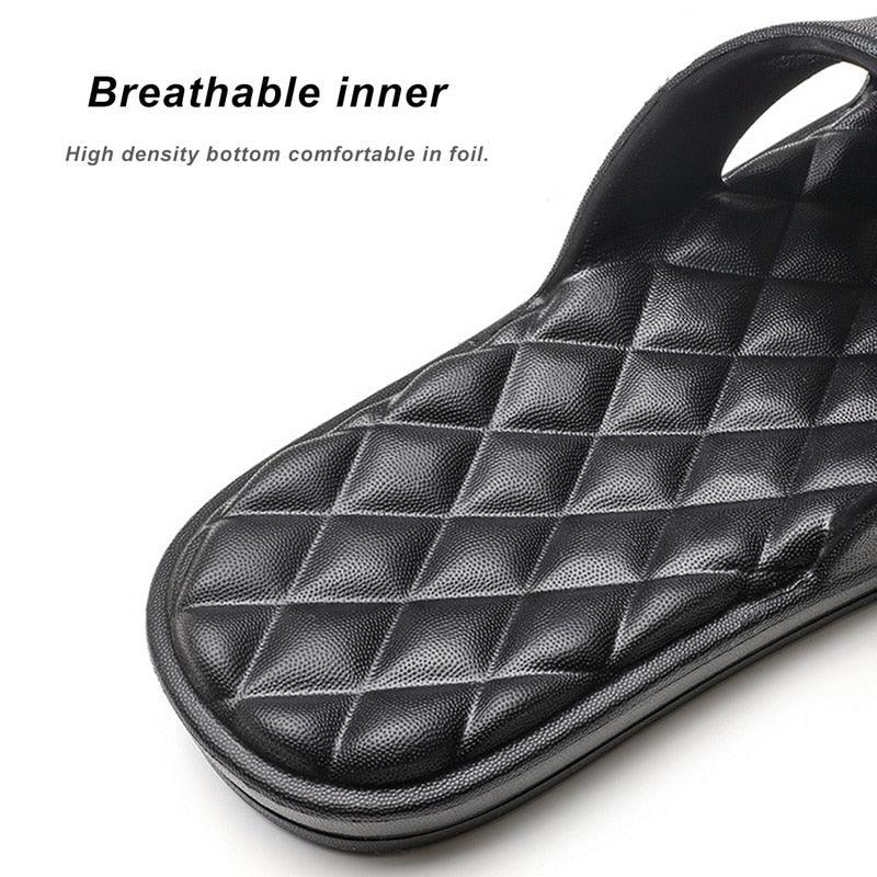 Stevvex black quilted slipper for women with anti-slip sole for indoor outdoor use on Tampa Home & Garden Store