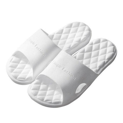Stevvex white women's shower slippers with quilted footbed, anti-slip indoor outdoor slides on Tampa Home & Garden Store