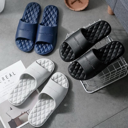 Stevvex women slippers with quilted sole, shower slides in navy blue, white and black, 3 pairs on Tampa Home & Garden Store