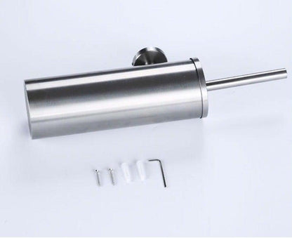Toilet brush holder wall mount in stainless steel by Stevvex with screws on Tampa Home & Garden Store