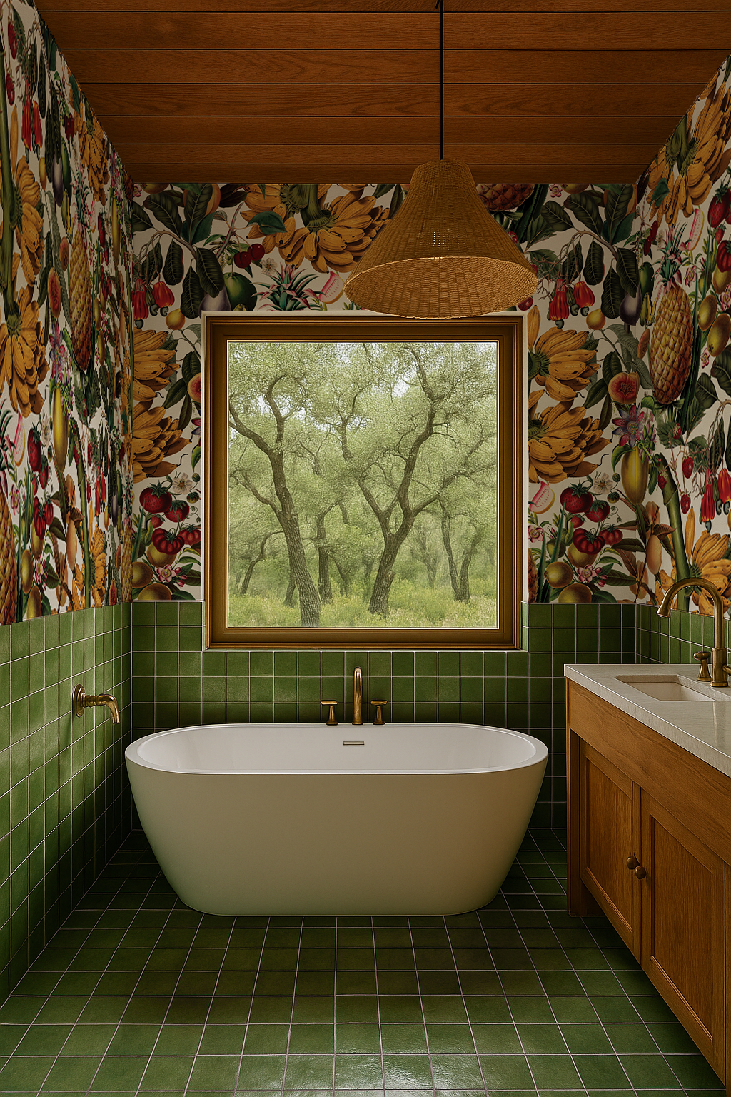 Papel pintado de frutas jugosas, blanco