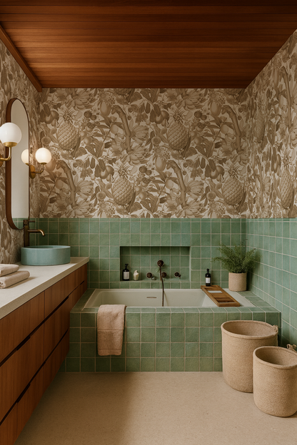 Juicy Fruit Wallpaper, white and neutral