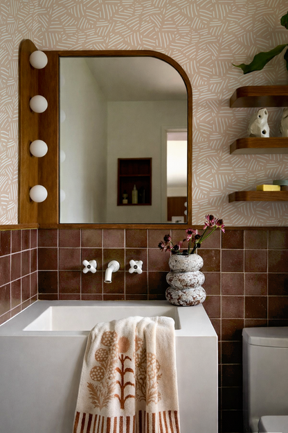 Simple Stripes Wallpaper, peach