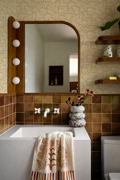 Simple Stripes Wallpaper, yellow