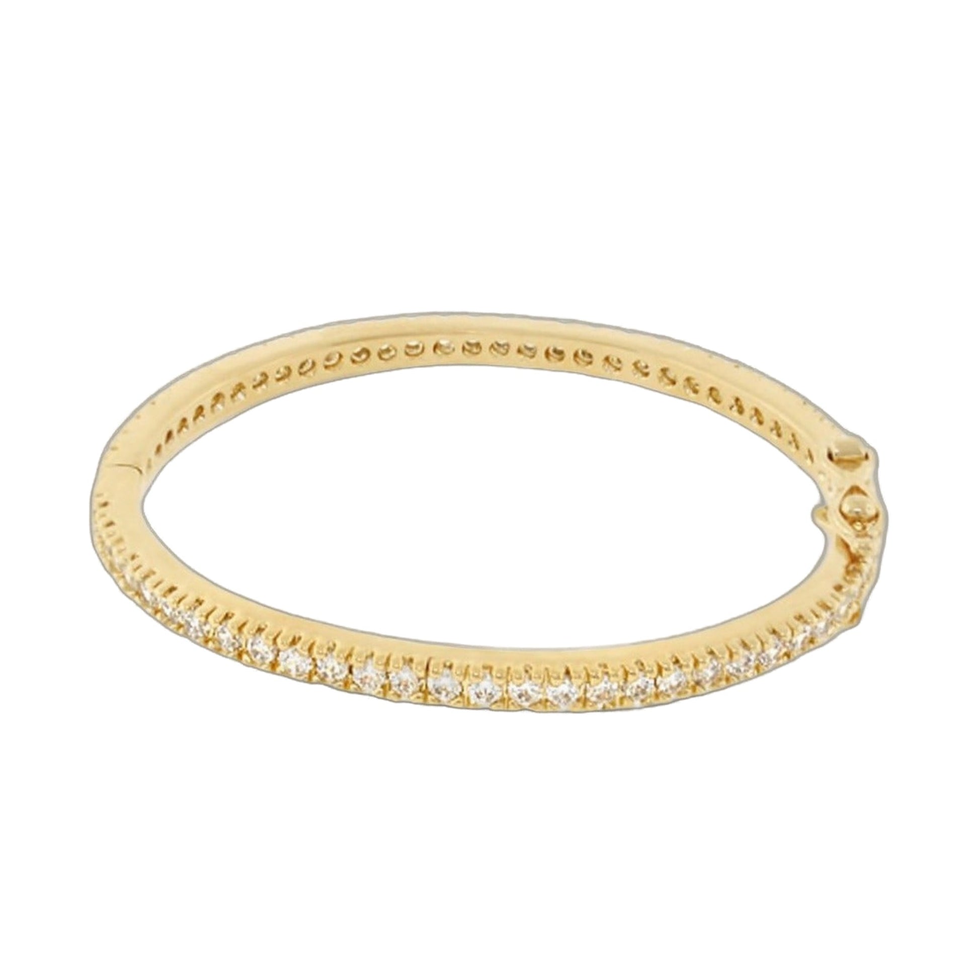 Girl's Pave Bangle by Lauren G Adams, gold-tone bracelet with crystal pave on Tampa Home & Garden Store