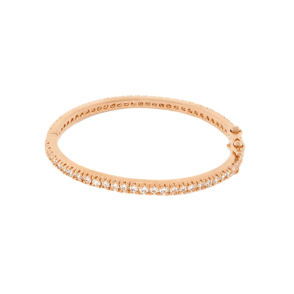 Rose gold girl's pave bangle bracelet with pave diamonds, Lauren G Adams on Tampa Home & Garden Store