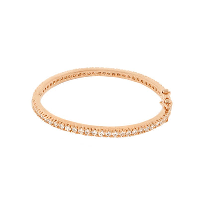 Rose gold girl's pave bangle bracelet with pave diamonds, Lauren G Adams on Tampa Home & Garden Store