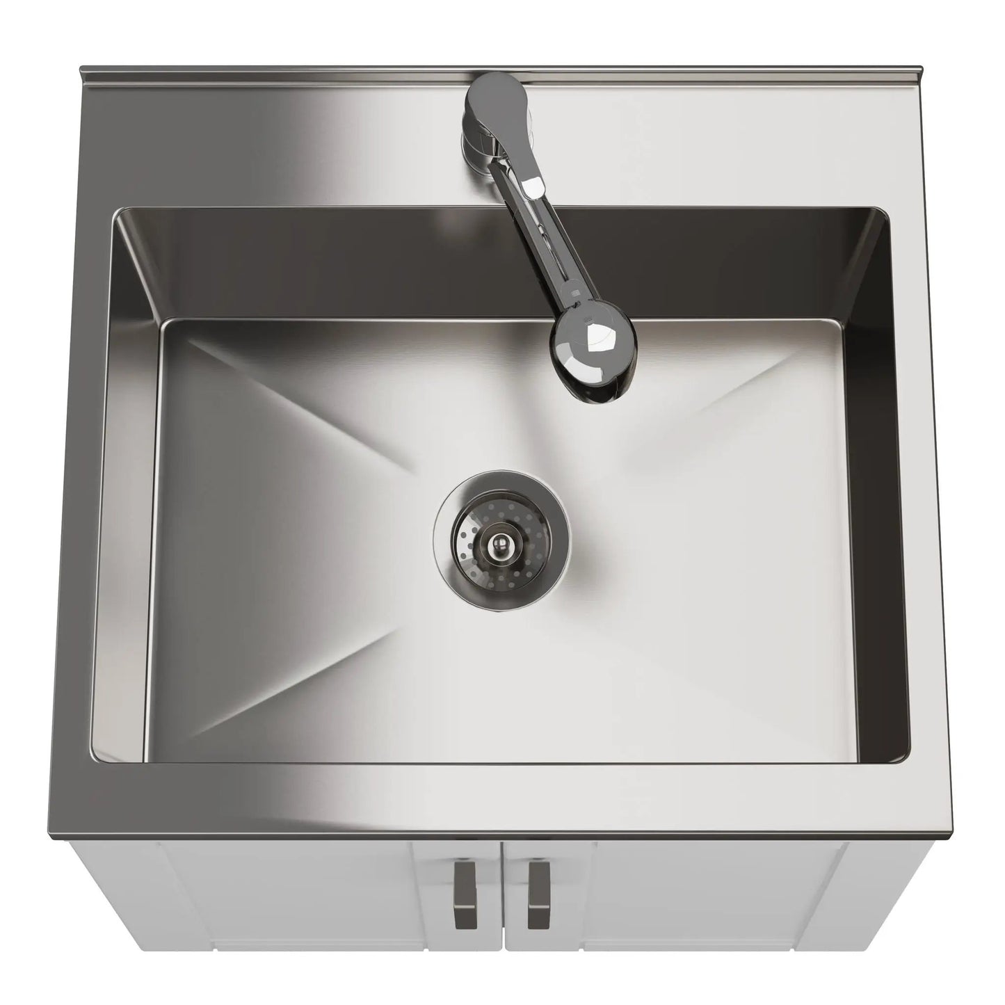 Kyle laundry cabinet with faucet and stainless steel sink by Unique Piece Furniture on Tampa Home & Garden Store