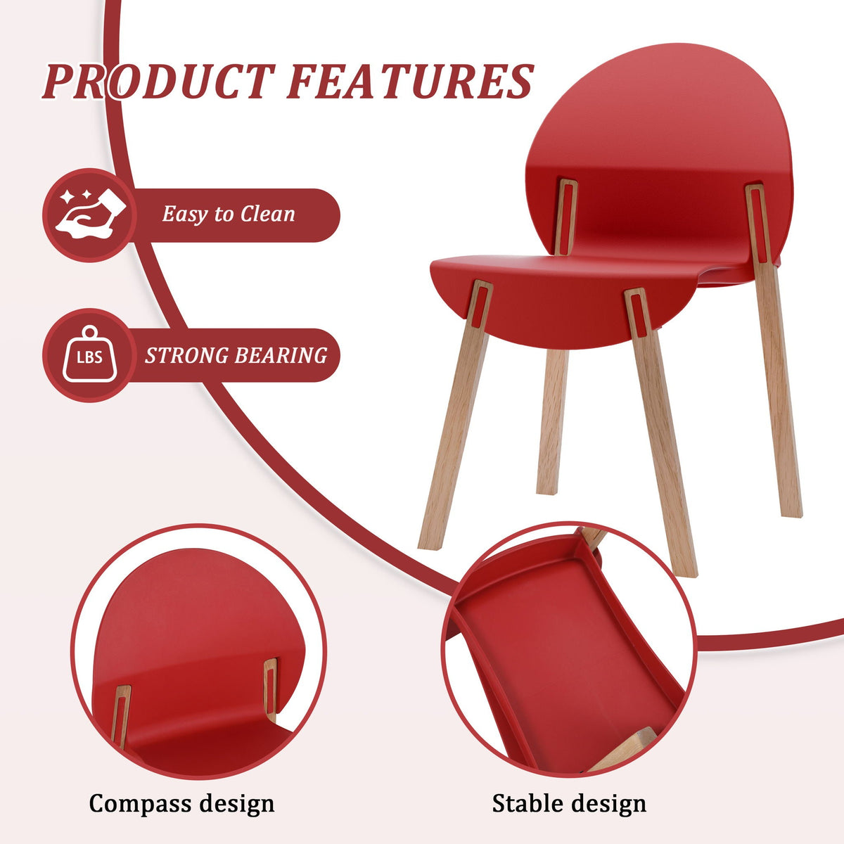 4 Piece Outdoor Chair Set with Round Table