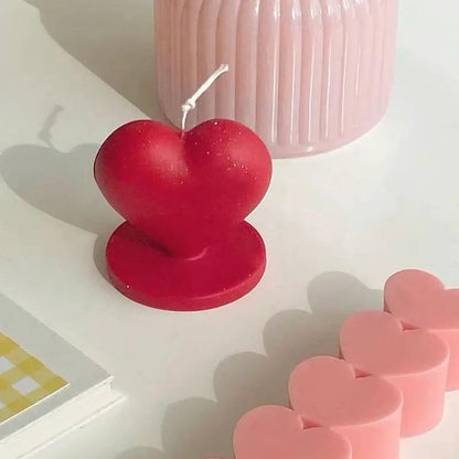 Love aromatherapy candle mold red double-heart silicone epoxy mold Korea on Tampa Home & Garden Store