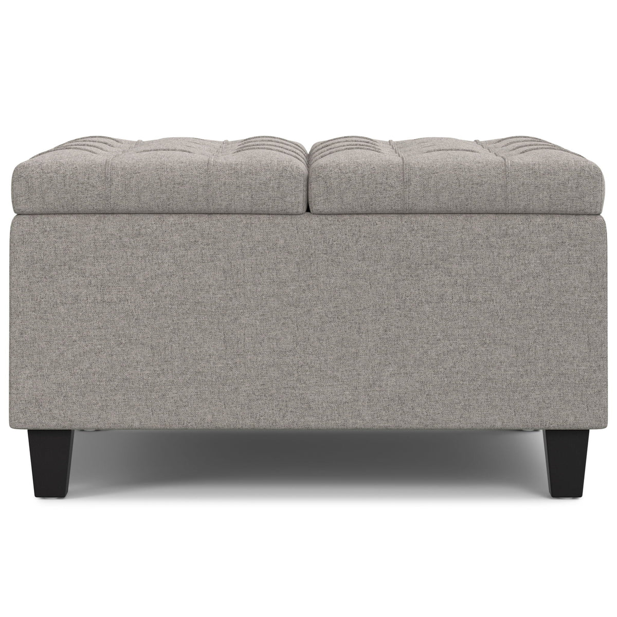 Harrison Tufted Lift Top Storage Ottoman in grey fabric by HouseOfZazla on Tampa Home & Garden Store