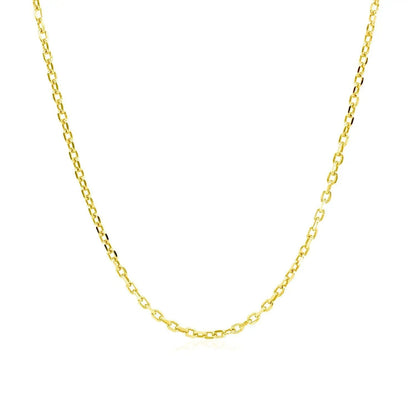 18k yellow gold diamond-cut cable link necklace 1.40 mm chain brand Bids.com on Tampa Home & Garden Store