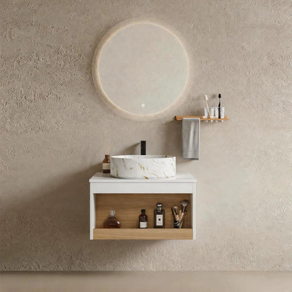 Floating Bathroom Vanity with Vessel Sink