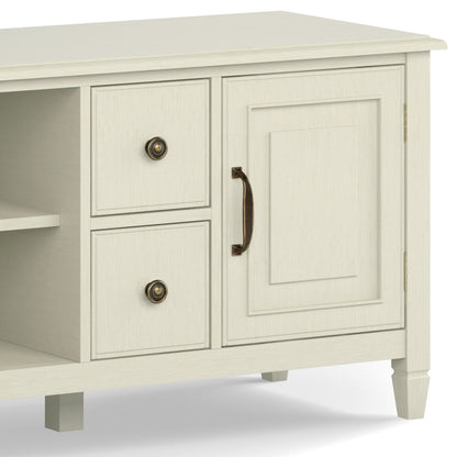 Sturdy solid wood TV stand with wide storage in off-white finish, HouseOfZazla on Tampa Home & Garden Store