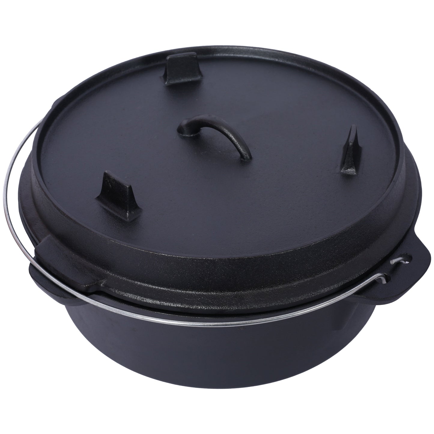 Pre-seasoned cast iron dutch oven lid in black by HouseOfZazla on Tampa Home & Garden Store