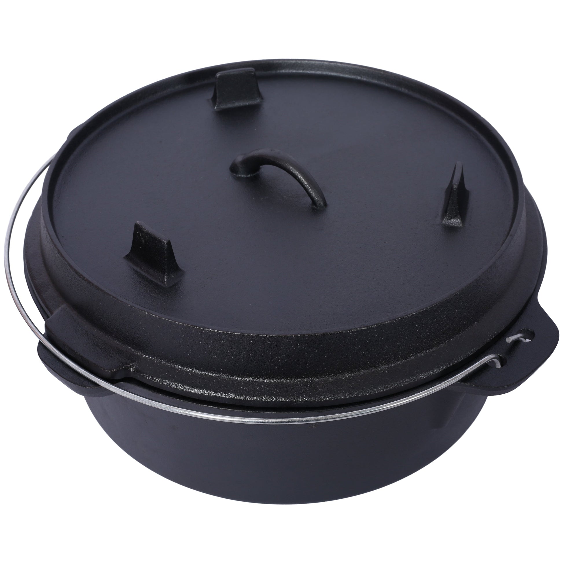 Pre-seasoned cast iron dutch oven lid in black by HouseOfZazla on Tampa Home & Garden Store