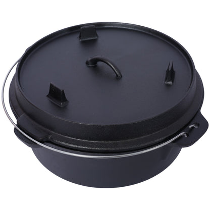 Pre-seasoned cast iron dutch oven lid in black by HouseOfZazla on Tampa Home & Garden Store
