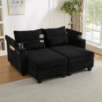 Convertible Chaise Lounge Chair With USB Ports