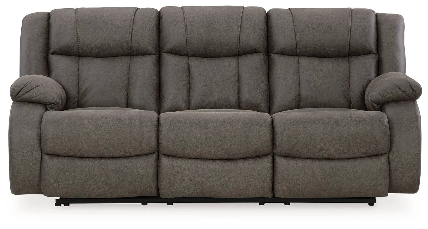 First Base Reclining Sofa in gunmetal by Unique Piece Furniture on Tampa Home & Garden Store