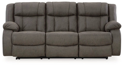 First Base Reclining Sofa in gunmetal by Unique Piece Furniture on Tampa Home & Garden Store