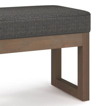 Milltown Upholstered Ottoman Bench With Driftwood