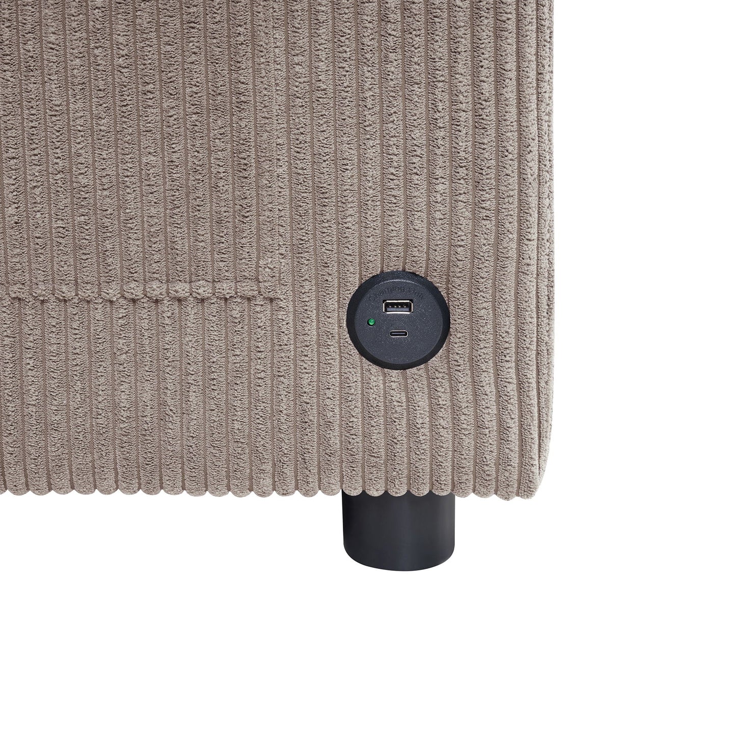 Foldable Sleeper Sofa with USB Ports and Storage