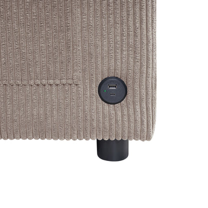 Foldable Sleeper Sofa with USB Ports and Storage