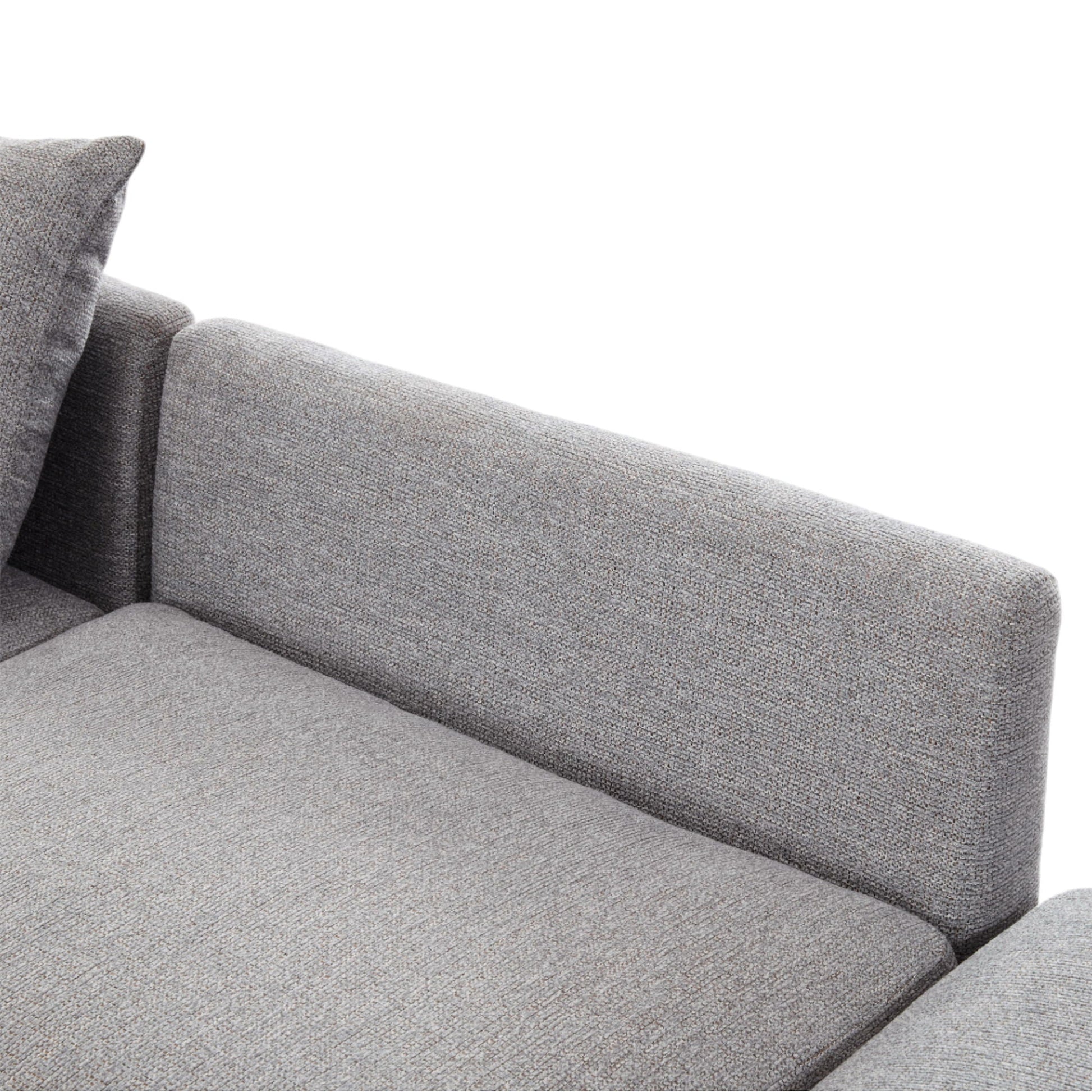 Sectional sofa modular U-shaped in gray textured fabric by HouseOfZazla on Tampa Home & Garden Store