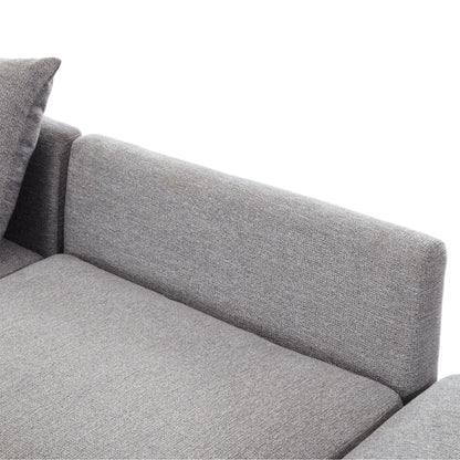 Sectional sofa modular U-shaped in gray textured fabric by HouseOfZazla on Tampa Home & Garden Store