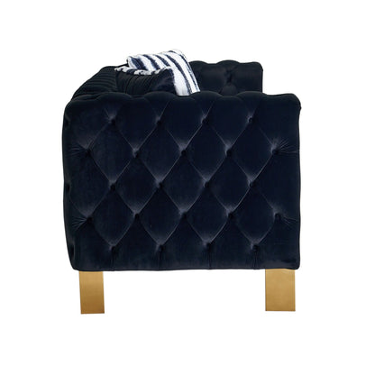 Modern Chesterfield Tufted Sofa and Metal Legs