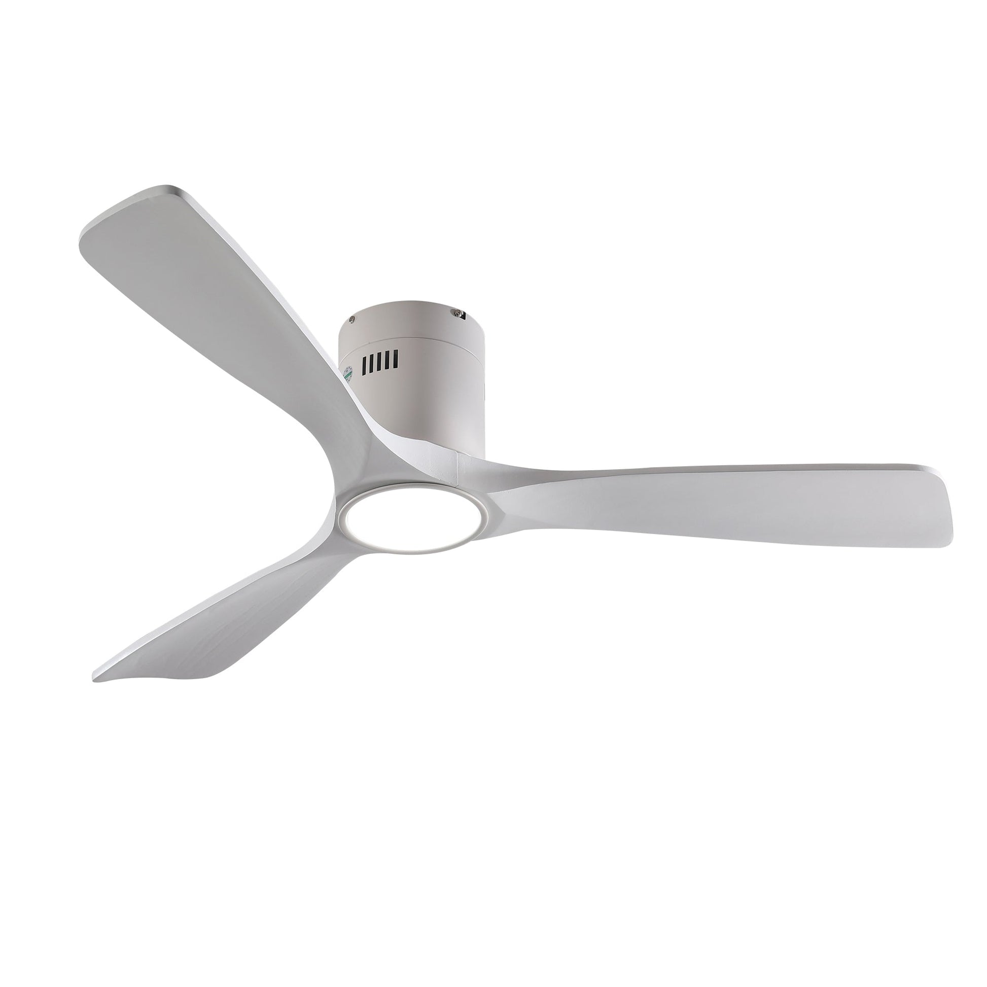 HouseOfZazla 52 Inch solid wood ceiling fan with light kit, white finish, 4 blades on Tampa Home & Garden Store