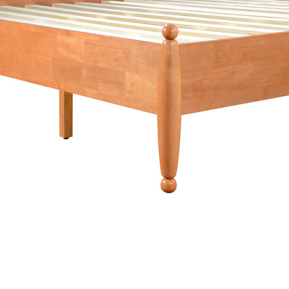 HouseOfZazla Classic Transitional King Size Solid Wood Platform Bed Frame, natural wood finish on Tampa Home & Garden Store