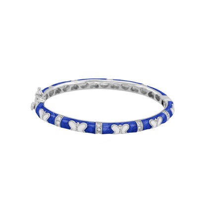Petite Butterfly Bangle blue enamel baby bracelet by Lauren G Adams on Tampa Home & Garden Store