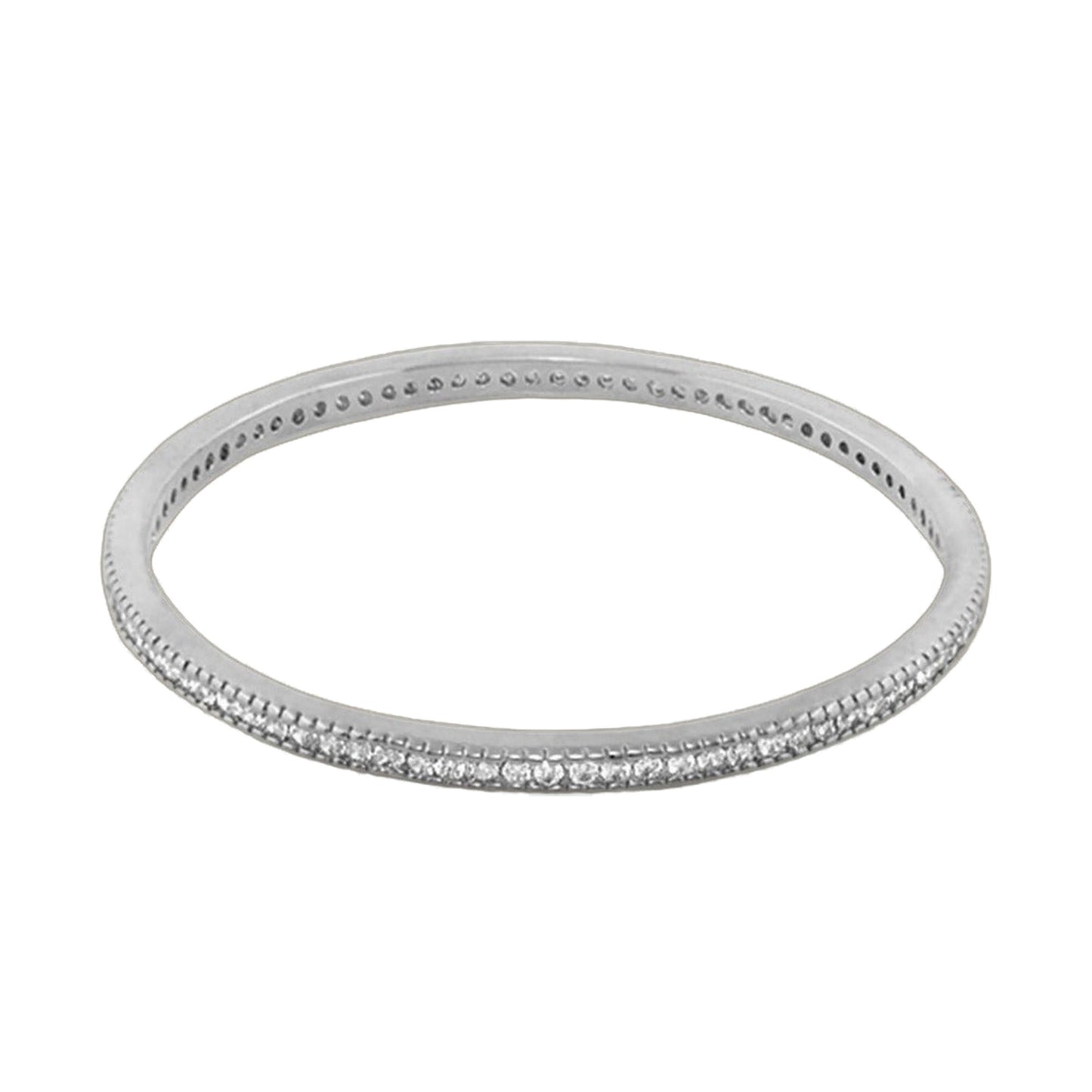 Child's silver-toned stackable bangle with beaded edge on Tampa Home & Garden Store